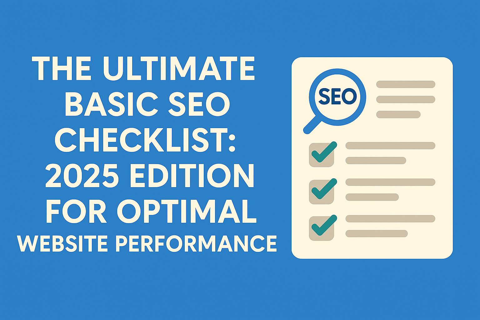 The Ultimate Basic SEO Checklist: 2025 Edition for Optimal Website Performance